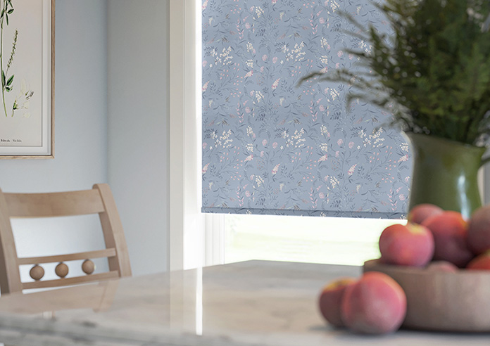 Summer Meadow, Slate Blue - Roller Blind - Image 5
